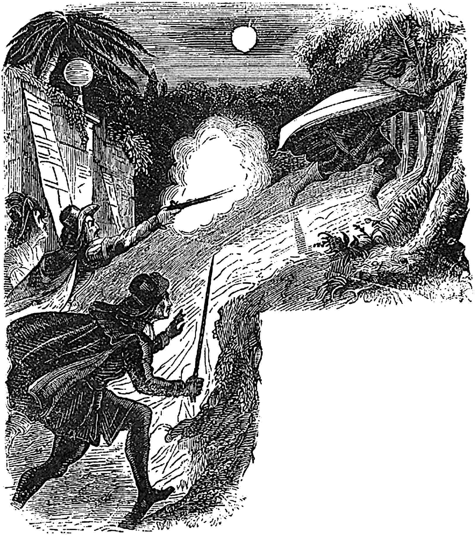 Marchdale fires at the fleeing figure.
