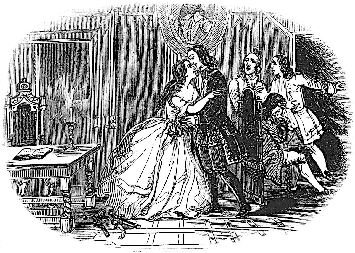 Flora clings to Charles.