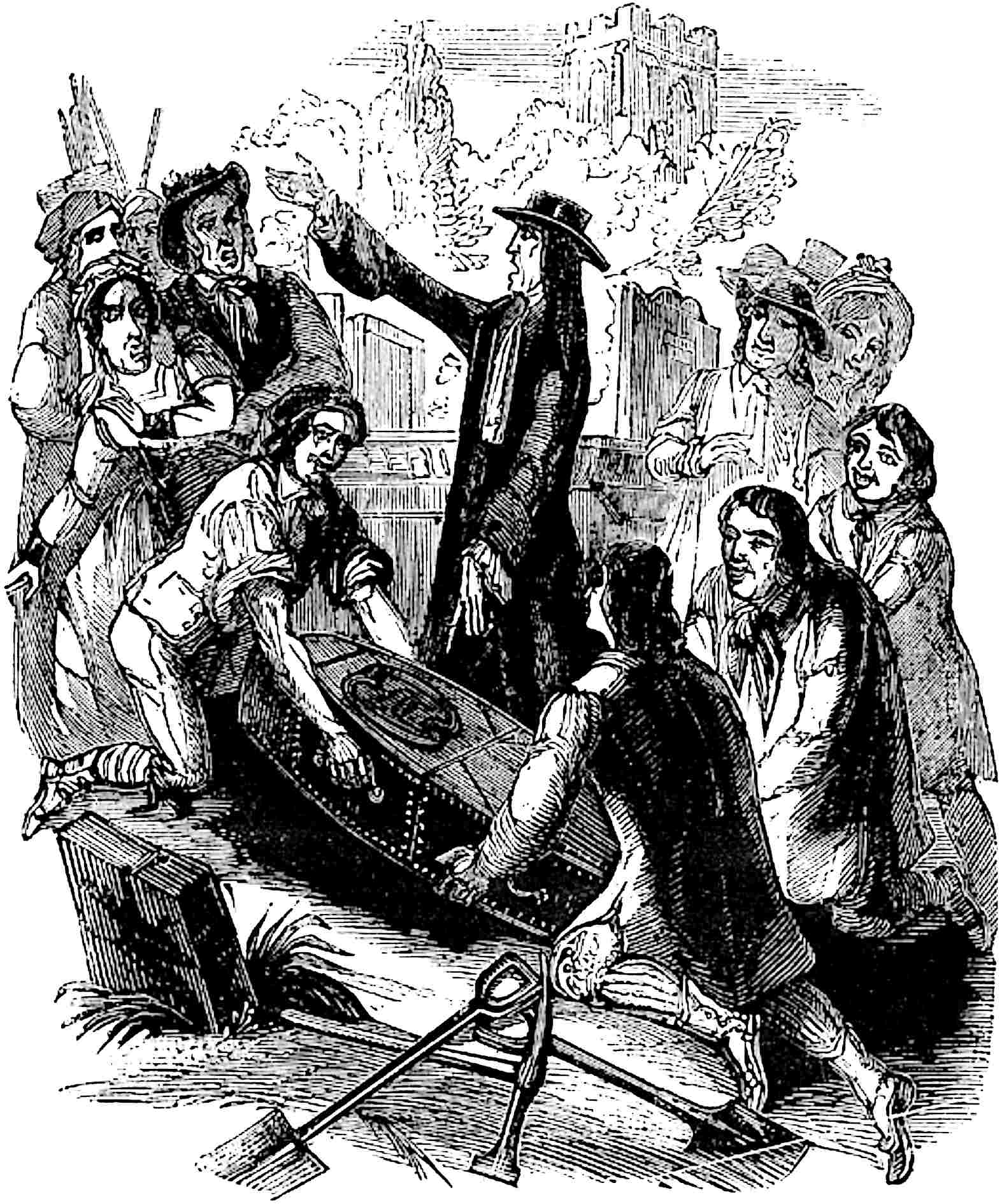 The exhumation of the body of the butcher.