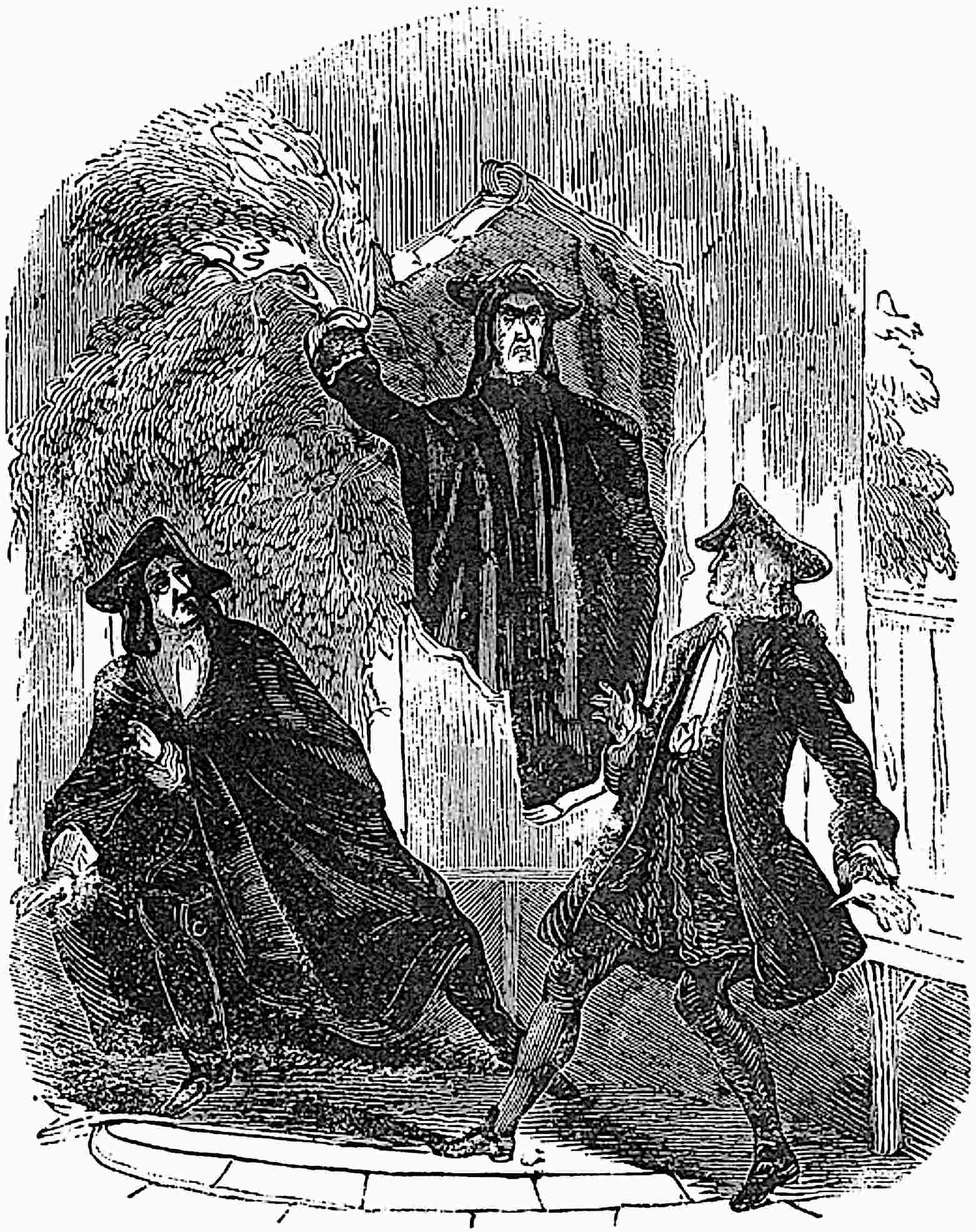 The vampyre interrupts the conference in the summer-house.