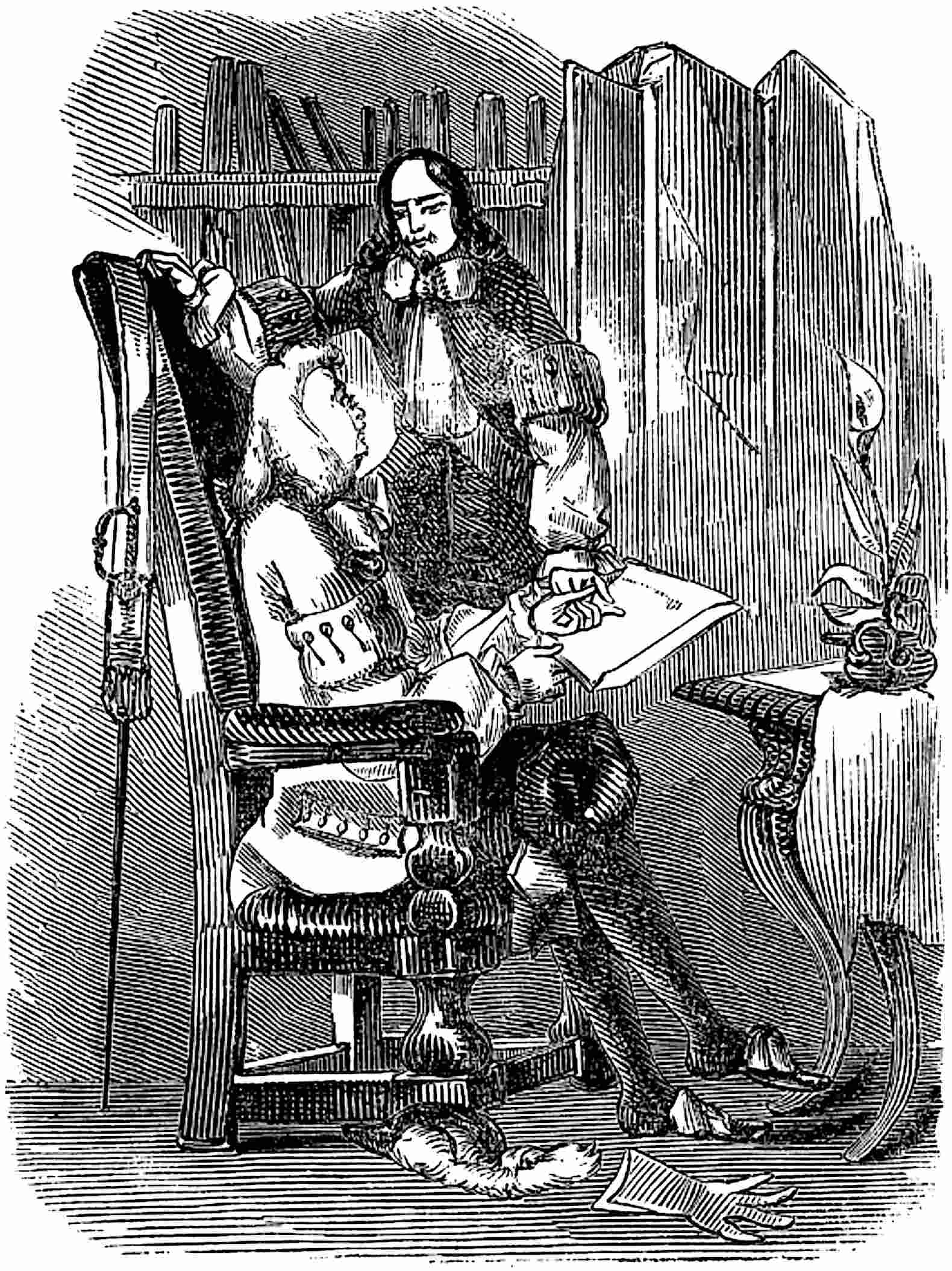 Mr. Bevan informs Sir George
    Crofton of the events in the church.