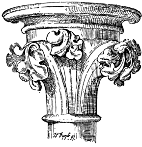 Capital in the Nine Altars Chapel.