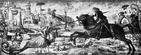 Fig. 27. St. George and the Dragon. Carpaccio. Church
of San Giorgio degli Schiavoni, Venice