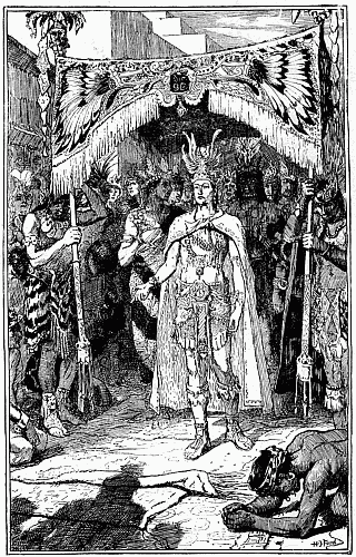 MONTEZUMA GREETS THE SPANIARDS