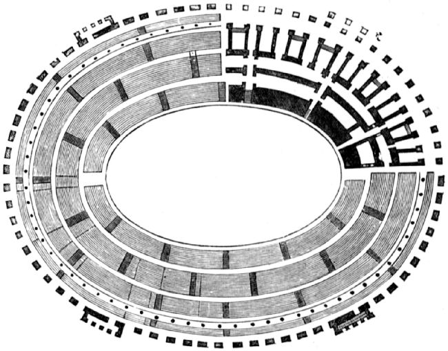 Showing the seating and a quarter section of the underlying chambers