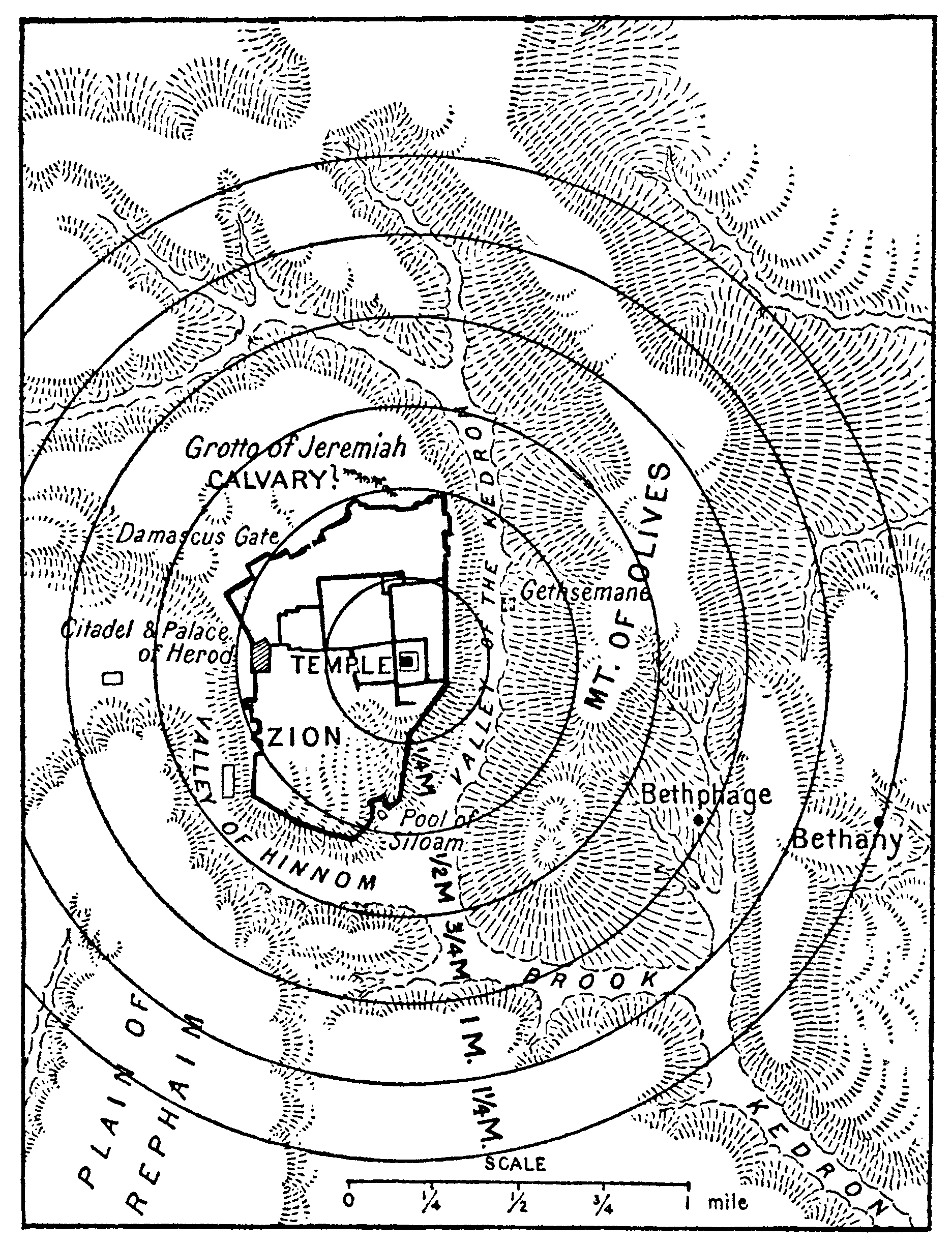 MAP OF JERUSALEM AND VICINITY