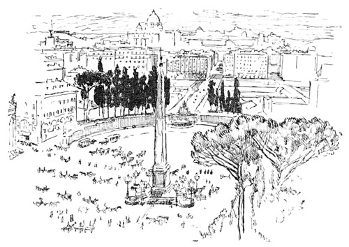 THE PIAZZA DEL POPOLO