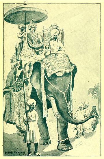 Riding an elephant