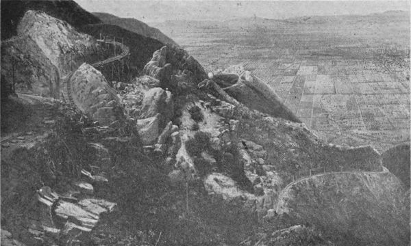 The Mount Lowe Railway and Valley from Mount Lowe.