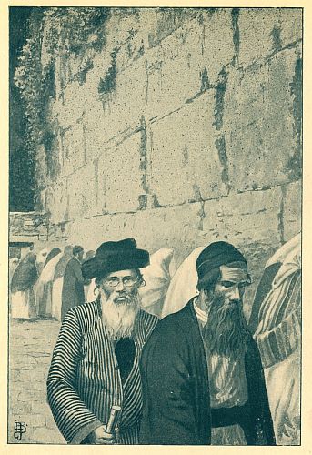 men at the wailing wall