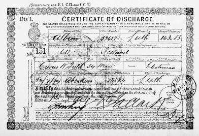 CERTIFICATE OF DISCHARGE