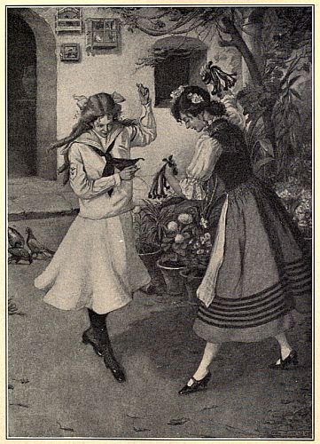 Two girls dancing