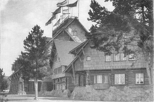 Old Faithful Inn is said to be one of the highest and largest log buildings in the world. Its pleasantly rustic public rooms have long made it a favorite with Park visitors. Facilities are exceptionally complete.