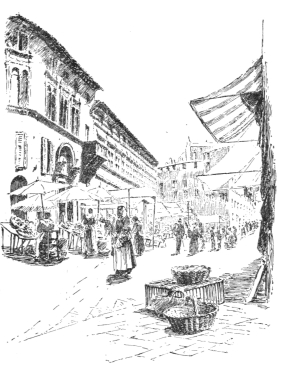 PIAZZA SOPRAMURO, SHOWING THE PALACE OF THE CAPITANO DEL
POPOLO AND THE BUILDINGS OF THE FIRST UNIVERSITY OF PERUGIA