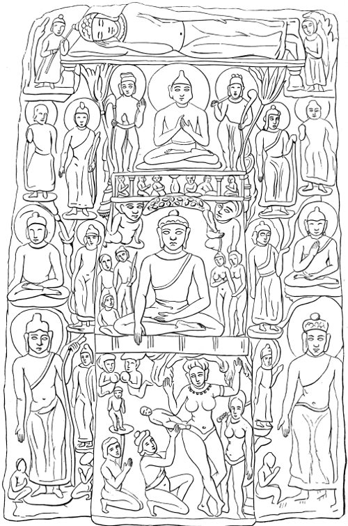 SCULPTURE FOUND BY SIR A. CUNNINGHAM AT SĀRNĀTH, NEAR BENARES,