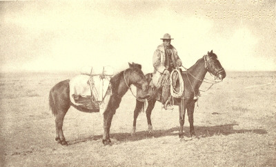 Cowboy starting for the round-up camp.