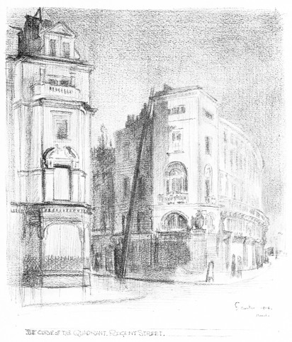 Image unavailable: f. carter 1914.

THE CURVE OF THE QUADRANT. REGENT STREET.