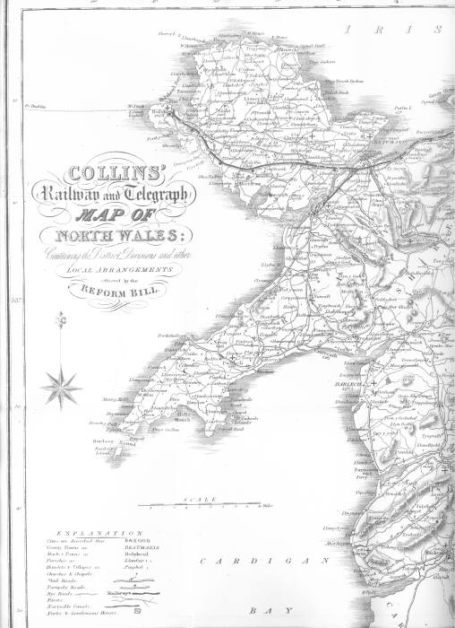 Map of North Wales, North-West