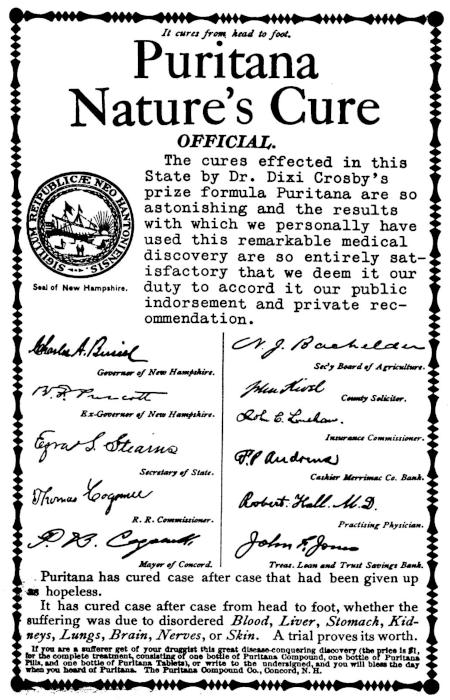 A page of advertisements