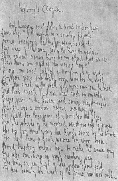 Manuscript of Ingeborg’s Disguise