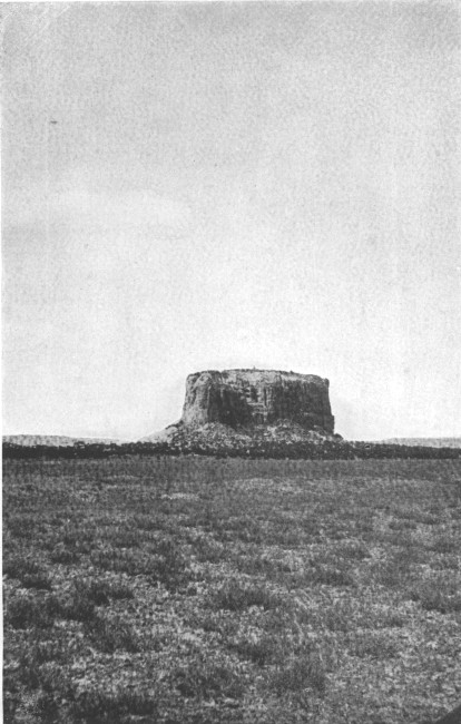 The Enchanted Mesa of Acoma, as high as three Niagaras,
and its top as flat as a billiard table