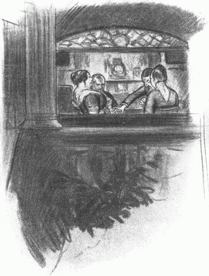 She was saying to herself (and, unconsciously, to us, through the window):
"If I had played that hand, I never should have done it that way!"