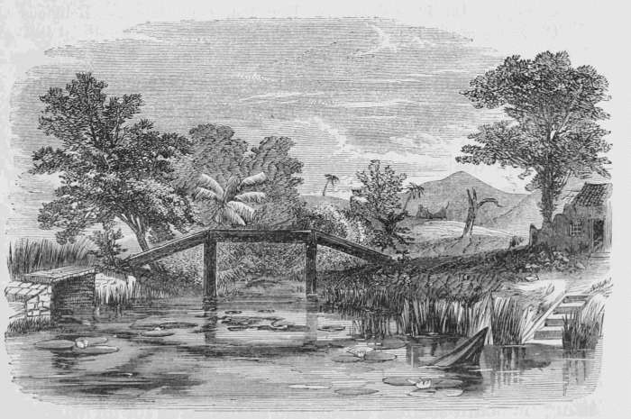 A VIEW ON THE JOURNEY TO SOO-CHOW, OF A PORTION OF
COUNTRY NEAR THE CITY OF WU-SEE, LATELY DESOLATED BY IMPERIALISTS.
See p. 638.