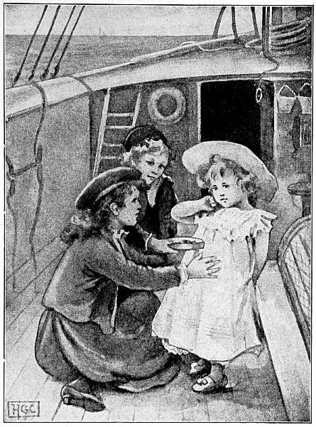 Children playing with littler girl