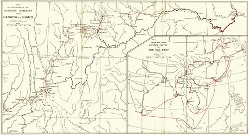 MAP IN ILLUSTRATION OF THE AUTHOR'S ITINERARY