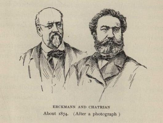 ERCKMANN AND CHATRIAN. About 1874. (After a photograph)