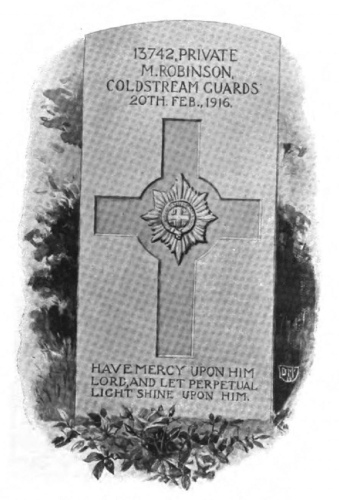 Specimen of a Regimental Headstone.