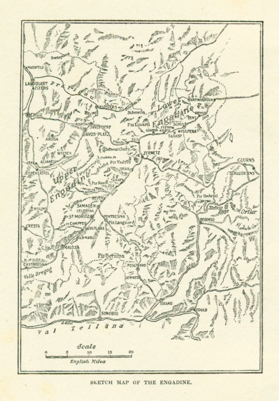 SKETCH MAP OF THE ENGADINE.