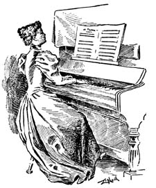 Woman playing the piano