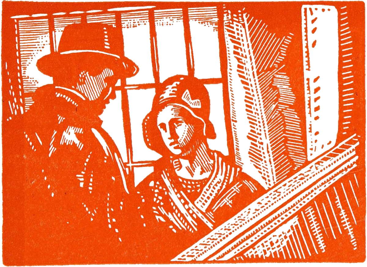 Man and woman in front of a window